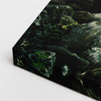 cuadro canvas bosques y naturaleza lago verde montañas nevadas horizontal