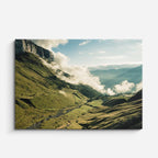 cuadro canvas bosques y naturaleza desfiladero nubes cascada horizontal