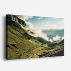 cuadro canvas bosques y naturaleza desfiladero nubes cascada horizontal