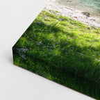cuadro canvas bosques y naturaleza pradera verde cerca de madera horizontal