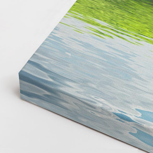 cuadro canvas bosques y naturaleza laguna puente árbol solitario horizontal