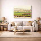 cuadro canvas bosques y naturaleza llanura árida luz suave horizontal