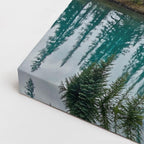 cuadro canvas bosques y naturaleza lago cristalino bosque azul horizontal