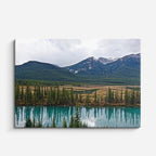 cuadro canvas bosques y naturaleza lago cristalino bosque azul horizontal