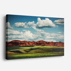 cuadro canvas bosques y naturaleza llanura roja cielo nublado horizontal