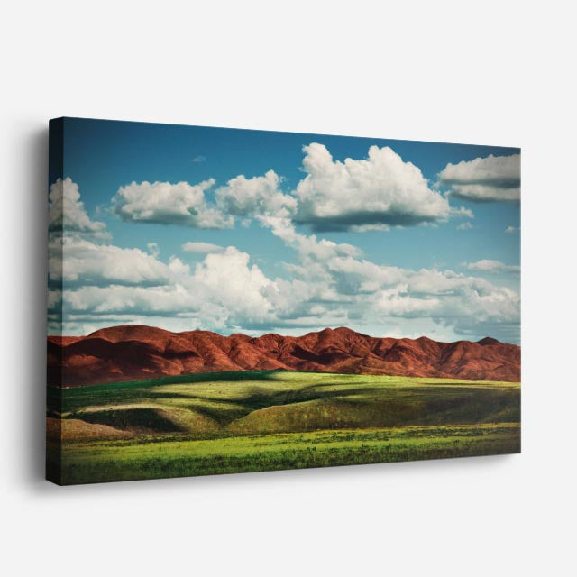 cuadro canvas bosques y naturaleza llanura roja cielo nublado horizontal