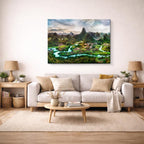 cuadro canvas bosques y naturaleza valle chino río turquesa horizontal
