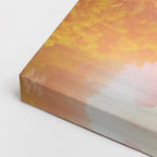 cuadro canvas bosques y naturaleza lago chino amanecer naranja horizontal