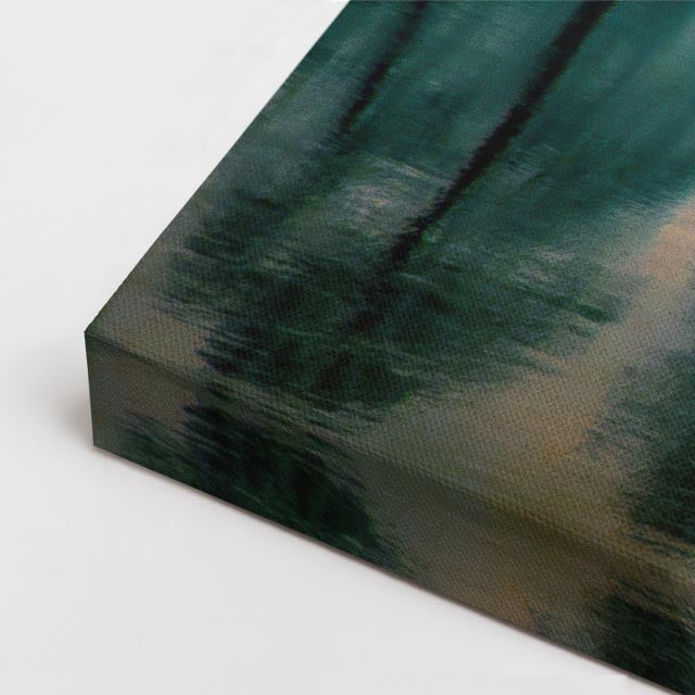 cuadro canvas bosques y naturaleza árbol seco lago teal nublado horizontal