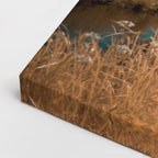 cuadro canvas bosques y naturaleza camino otoñal teal dramático horizontal