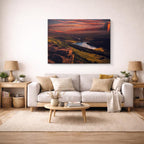 cuadro canvas bosques y naturaleza cañón rojo río lejano horizontal
