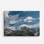 cuadro canvas bosques y naturaleza montañas nevadas cielo dramático horizontal