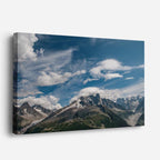 cuadro canvas bosques y naturaleza montañas nevadas cielo dramático horizontal