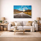 cuadro canvas bosques y naturaleza carretera recta horizonte abierto horizontal