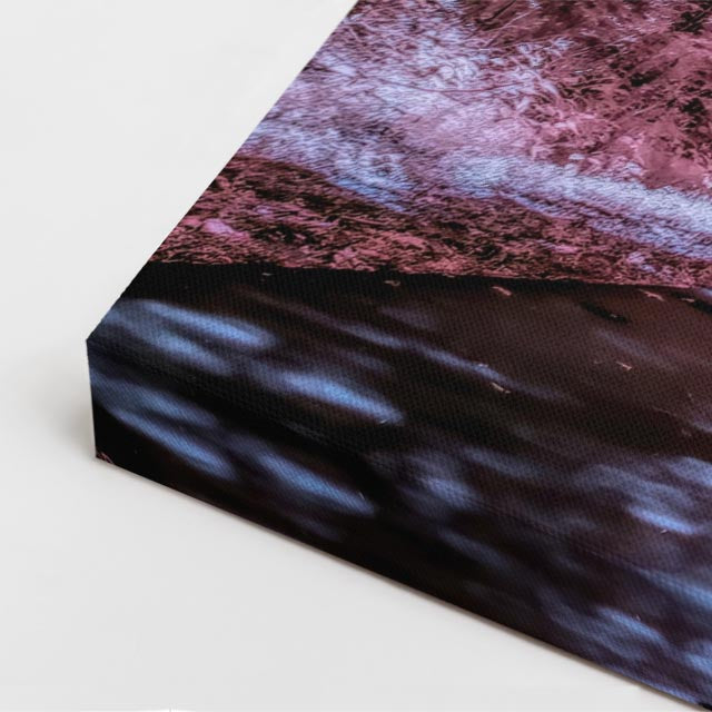 cuadro canvas bosques y naturaleza bosque rosa invierno mágico vertical