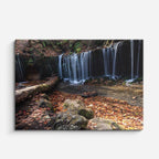 cuadro canvas cascadas cascada otoñal hojas doradas horizontal