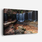 cuadro canvas cascadas cascada otoñal hojas doradas horizontal