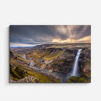 cuadro canvas cascadas cascada islandesa cielo dramático horizontal