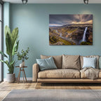 cuadro canvas cascadas cascada islandesa cielo dramático horizontal