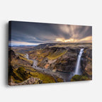 cuadro canvas cascadas cascada islandesa cielo dramático horizontal