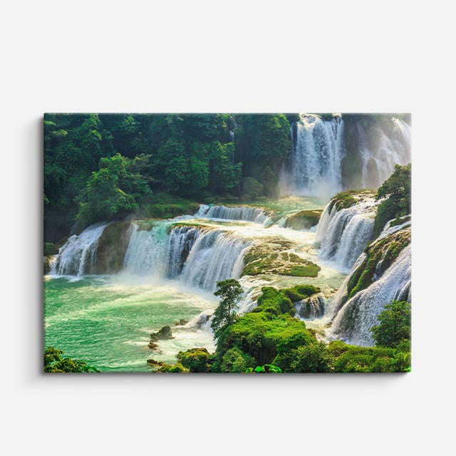 cuadro canvas cascadas cataratas ban gioc vista frontal horizontal