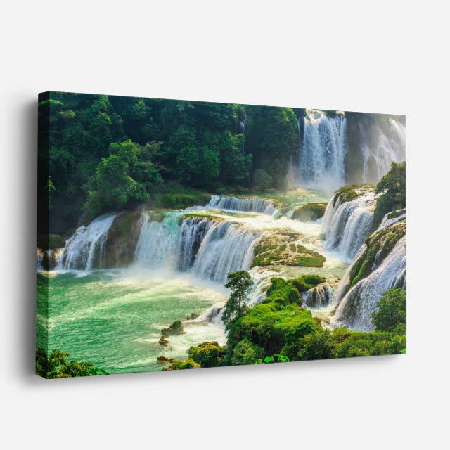 cuadro canvas cascadas cataratas ban gioc vista frontal horizontal