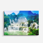 cuadro canvas cascadas cataratas ban gioc selva tropical horizontal