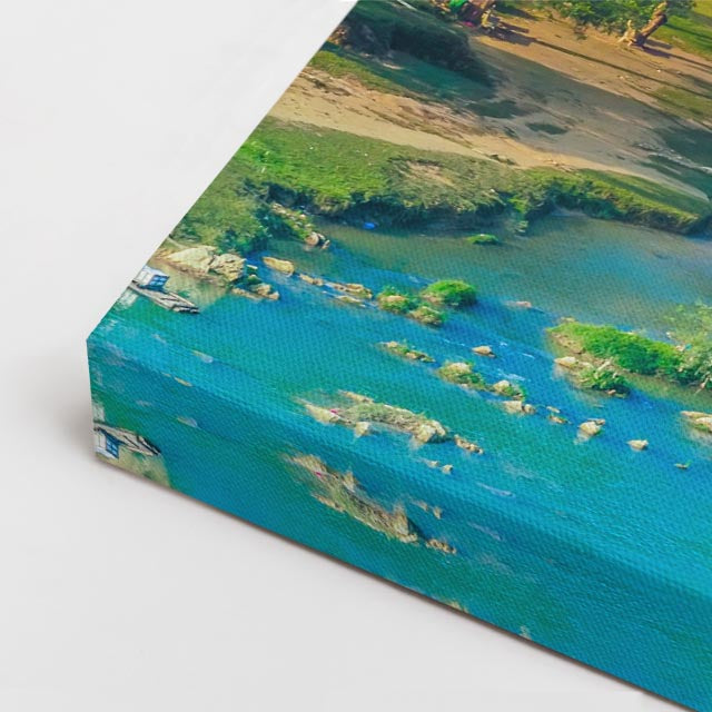 cuadro canvas cascadas cataratas ban gioc vista amplia horizontal