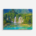 cuadro canvas cascadas cataratas ban gioc vista amplia horizontal