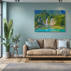 cuadro canvas cascadas cataratas ban gioc vista amplia horizontal
