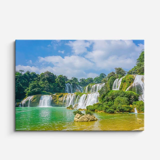 cuadro canvas cascadas cataratas ban gioc cielo azul horizontal