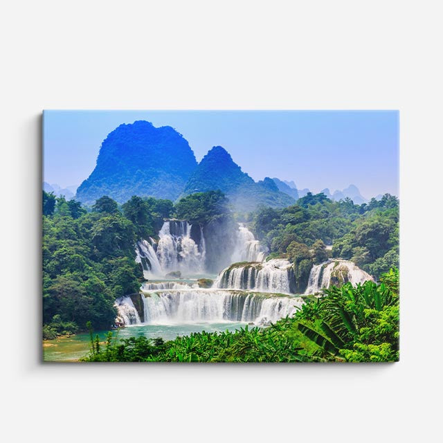 cuadro canvas cascadas cataratas ban gioc otoño dorado horizontal