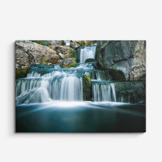 cuadro canvas cascadas cascada larga exposición rocas horizontal