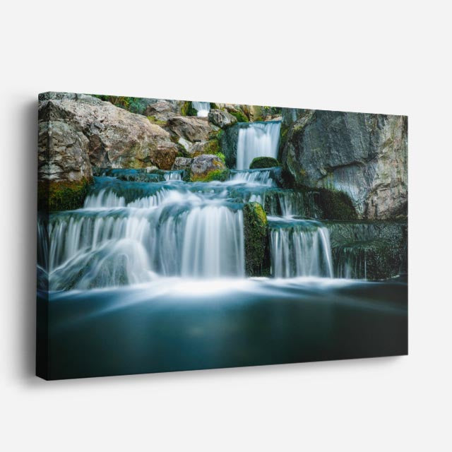 cuadro canvas cascadas cascada larga exposición rocas horizontal