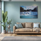 cuadro canvas cascadas cascada tropical neblina azul horizontal