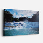 cuadro canvas cascadas cascada tropical neblina azul horizontal