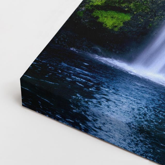 cuadro canvas cascadas cascada otoñal árboles naranja horizontal