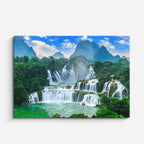 cuadro canvas cascadas cataratas ban gioc atardecer horizontal