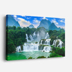 cuadro canvas cascadas cataratas ban gioc atardecer horizontal