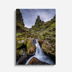 cuadro canvas cascadas cascada islandesa cañón verde vertical