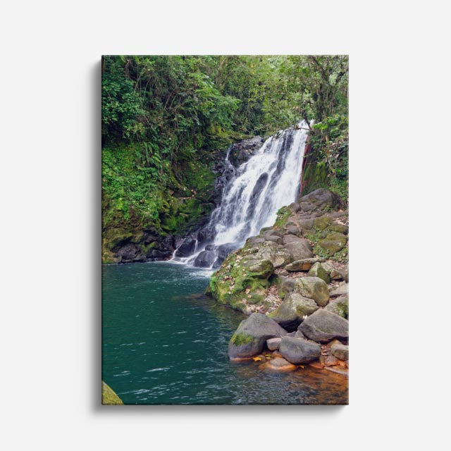 cuadro canvas cascadas cascada tropical lago turquesa vertical