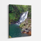 cuadro canvas cascadas cascada tropical lago turquesa vertical