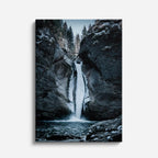 cuadro canvas cascadas cascada oscura cañón de roca vertical