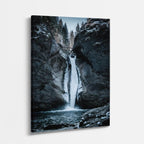 cuadro canvas cascadas cascada oscura cañón de roca vertical