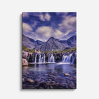 cuadro canvas cascadas cascadas escocesas cielo morado vertical