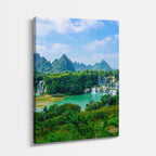cuadro canvas cascadas cataratas ban gioc vista vertical vertical