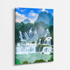 cuadro canvas cascadas cataratas ban gioc selva amplia vertical