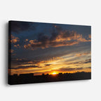 cuadro canvas cielo y noche montaña silueta amanecer dorado horizontal