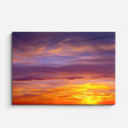 cuadro canvas cielo y noche cielo naranja incandescente horizontal
