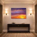 cuadro canvas cielo y noche cielo naranja incandescente horizontal